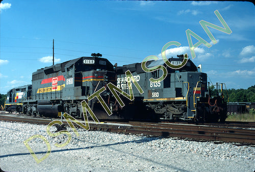 Original Kodachrome Slide, SBD SD40-2s 8168-8135 at Corbin, KY 7/7/87
