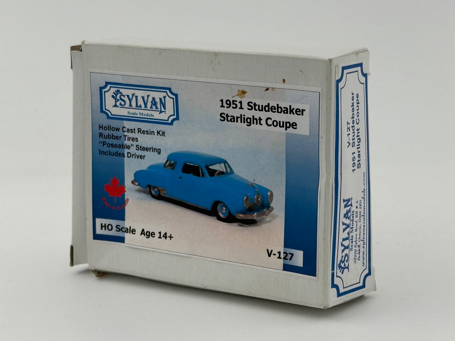 Sylvan Scale Models, HO scale, 1951 Studebaker Starlight Coupe kit, V-127