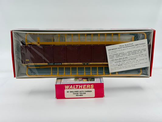 Walthers, HO scale, 89' Enclosed Auto Carrier, Conrail (CR) Kit, 931238, 932-4803, Factory sealed