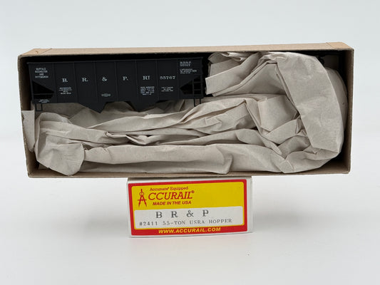 Accurail Buffalo, Rochester, and Pittsburgh(BR&P)55 ton USRA Hopper car kit, #2411, NIB, pre-owned