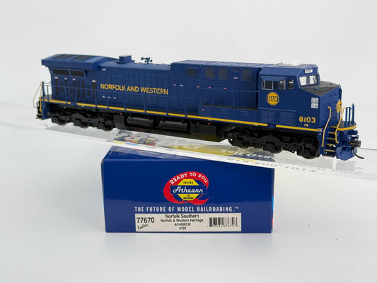 Athearn Ready to Run HO Scale Norfolk Southern/Norfolk & Western Heritage AC4400CW 8103, Kadee couplers installed, pre-owned, DC, DCC ready