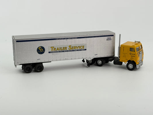 Athearn Blue Box HO Scale Chessie System/C&O Tractor Trailer set, no original box