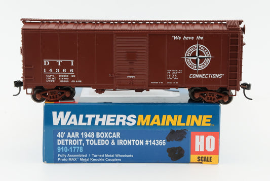 Walthers Mainline, HO scale, Detroit, Toledo, and Ironton (DT&I) 40' AAR 1948 Boxcar, 14366, 910-1778