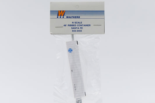 Walthers N scale 48' Ribbed Container Santa Fe, 933-3455, factory sealed