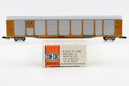 Con-Cor N scale Union Pacific (UP) Tri Level Auto Rack Car, 800416, Rapido couplers, #0001-603005(02)