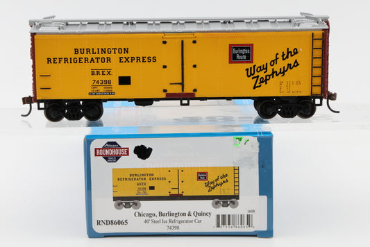 Athearn-Roundhouse Chicago Burlington and Quincy (CBQ) 40' steel Ice Refrigerator Car, 74398, RND86065