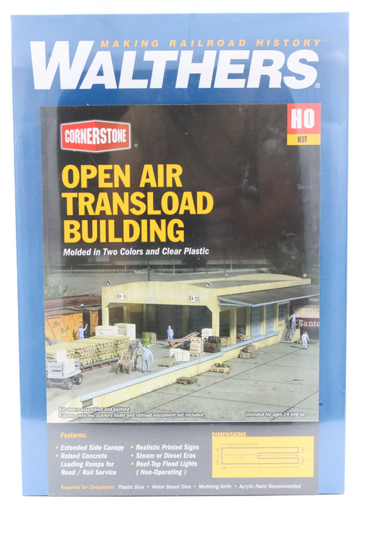 Walthers Cornerstone Series, HO scale, Open Air Transload Building, Factory sealed, 933-2918