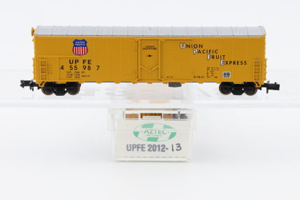Aztec N scale Union Pacific UPFE 50ft Reefer, 455987, Rapido style couplers, UPFE 2012-13