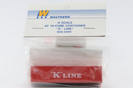 Walthers N scale 40' Hi-Cube Container "K"Line, 933-3404, factory sealed