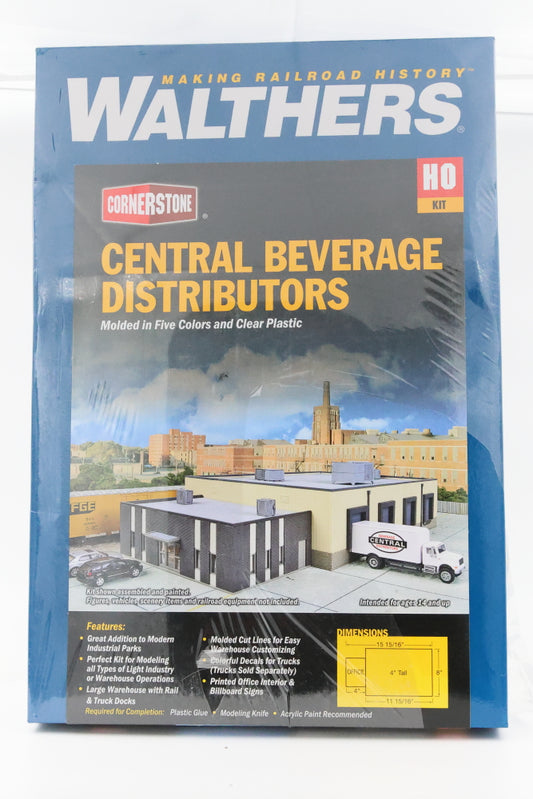 Walthers Cornerstone Series, HO scale, Central Beverage Distributors, Factory sealed, 933-4042