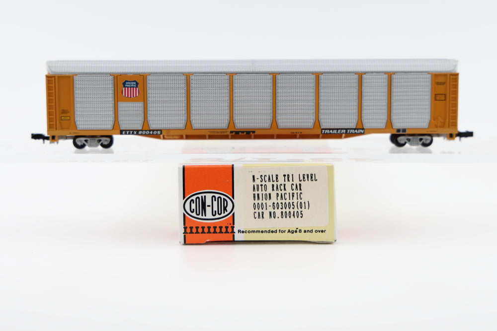 Con-Cor N scale Union Pacific (UP) Tri Level Auto Rack Car, 800405, Rapido couplers, #0001-603005(01)
