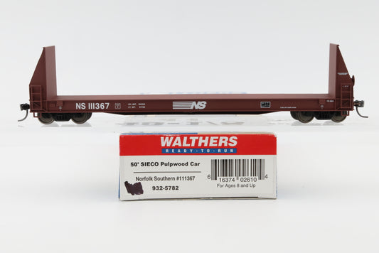 Walthers, HO scale, Norfolk Southern (NS) 50' SIECO Pulpwood car, 111367, 932-5782