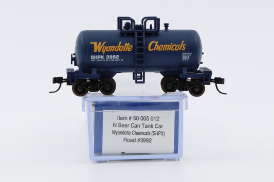 Atlas Wyandotte Chemicals N Beer Can Tank Car; #SHPX3992, 50 005 012