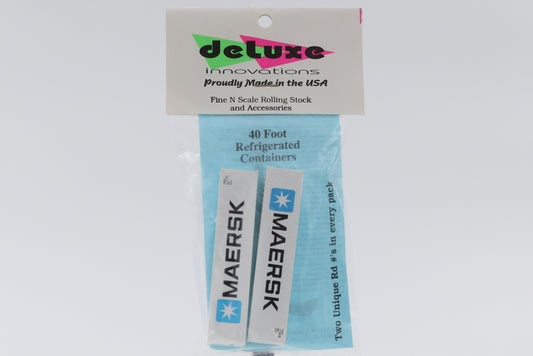 Deluxe Innovations N scale 2-Pack 40' Maersk Refrigerated Containers, factory sealed