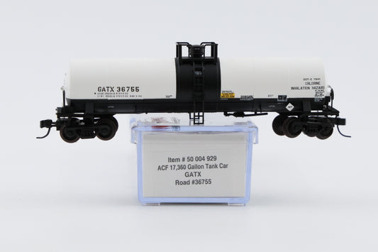 Atlas GATX ACF 17,360 Gallon Tank Car, #GATX36755, 50 004 929