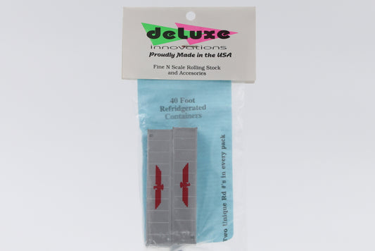 Deluxe Innovations N scale 2-Pack 40' APL Refrigerated Containers, factory sealed