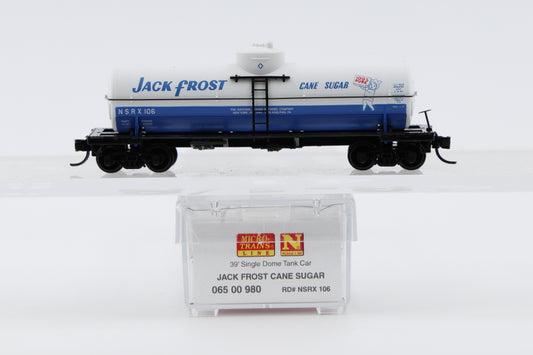 Micro Trains Line Jack Frost Cane Sugar 39' Single Dome Tank Car #NRSX 106, 065 00 980