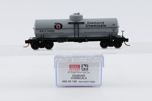 Micro Trains Line GATX Diamond Chemical 39' Single Dome Tank Car #GATX 74350, 065 00 190