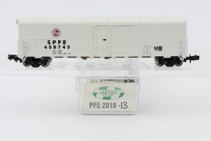 Aztec N scale Southern Pacific SPFE 50ft Reefer, 458743, Rapido style couplers, PFE 2010-13