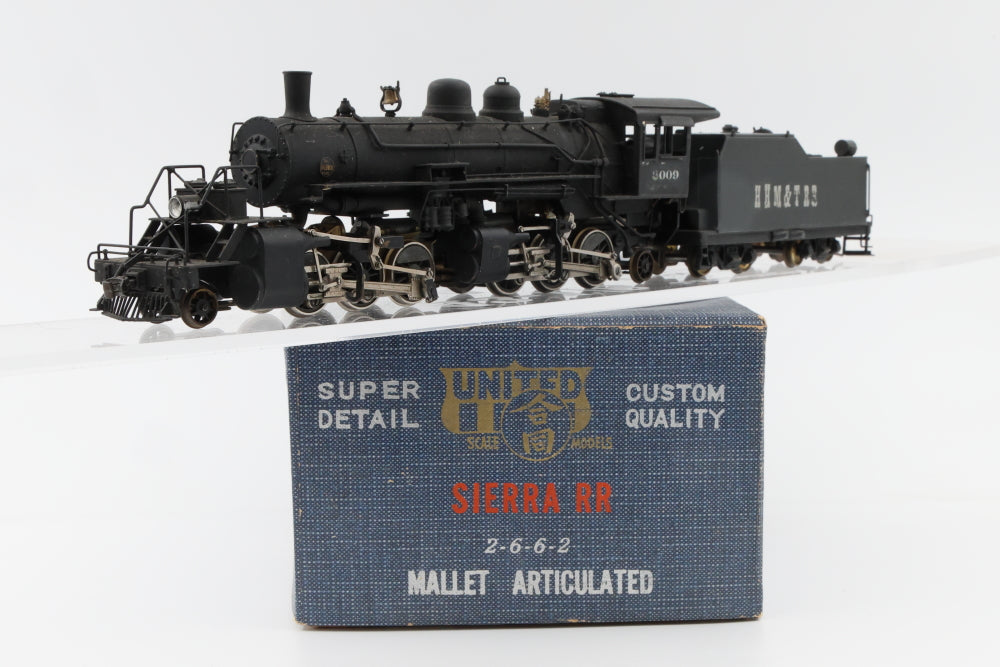 United Scale Model HO scale Brass HHM&T RR(Freelanced road, Custom painted?) Sierra RR 2-6-6-2, Mallet Articulated, DC Loco.&nbsp; Original box