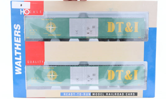 Walthers, HO scale, Detroit, Toledo, and Ironton (DT&I), Pullman Standard 86' Hi-Cube Box Cars, 4-Door, 2-pack, factory assembled, factory sealed, 932-23516