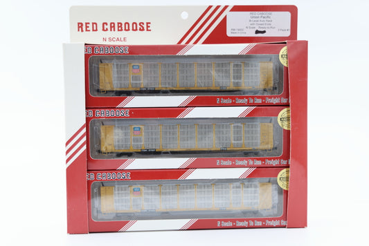 Red Caboose N scale Union Pacific Bi-Level Auto Carrier with closed ends, 3 pack-#1, RM-19002