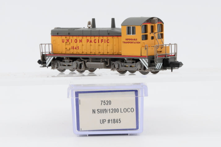 Life Like N scale Union Pacific (UP) SW9/1200 1845, powered, DC, 7520, NIB, Rapido style couplers