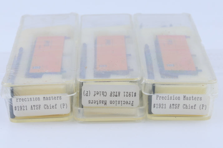Precision Masters, N scale, Santa Fe (SFRD) 3-pack 40' Steel side Reefers kits, #1921-#1, ATSF Chief "Route of the Chief"
