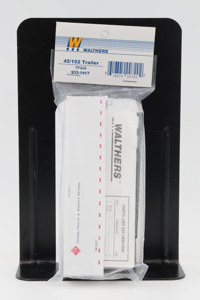Walthers, HO scale, 45/102 Trailer, Toledo, Peoria, and Western (TP&W), Factory sealed, 933-1417