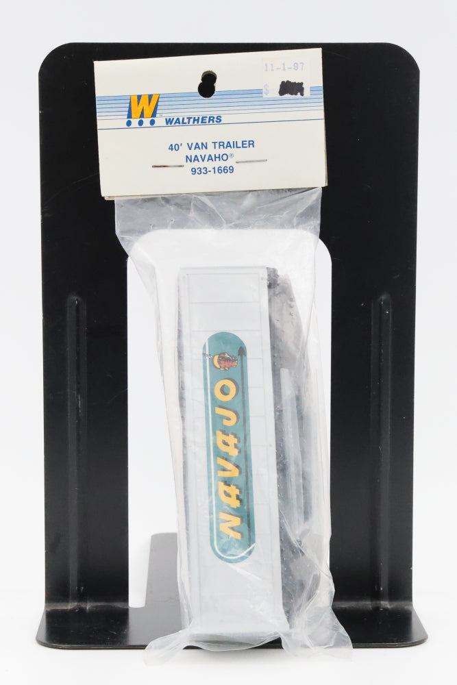 Walthers, HO scale, 40' Van Trailer, Navajo, Factory sealed, 933-1669