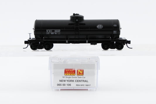 Micro Trains Line New York Central 39' Single Dome Tank Car #16017, 065 00 106
