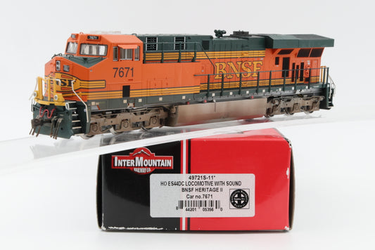 Intermountain BNSF ES44DC 7671, DCC with Sound, 4972S-11, Weathered, Pre-owned, used