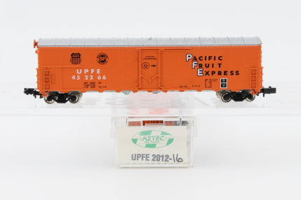 Aztec N scale Pacific Fruit Express PFE 50ft Reefer, 452266 Rapido style couplers, PFE 2012-16