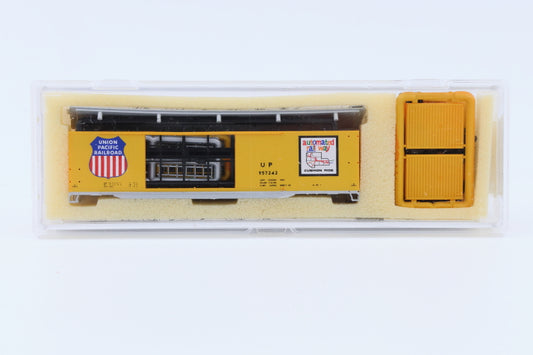 Intermountain N scale Union Pacific (UP) 50' AAR Standard Double Door Boxcar kit, 957242, 60616-02, preowned, new in box