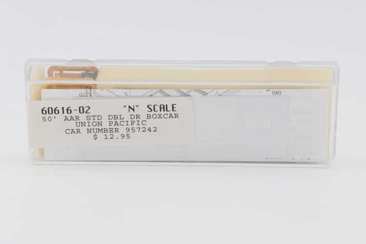 Intermountain N scale Union Pacific (UP) 50' AAR Standard Double Door Boxcar kit, 957242, 60616-02, preowned, new in box