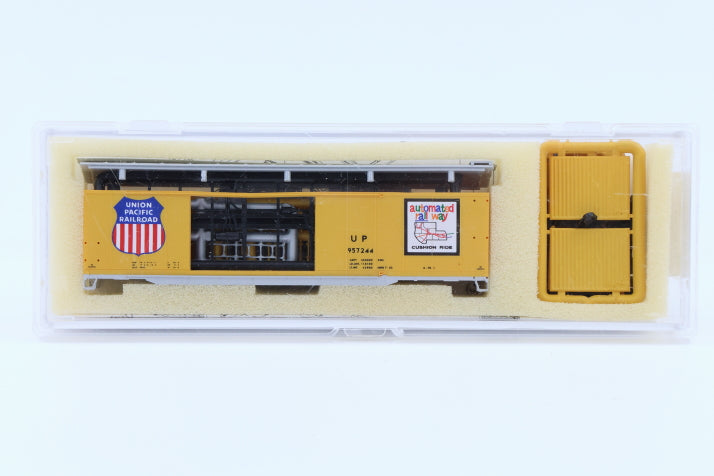 Intermountain N scale Union Pacific (UP) 50' AAR Standard Double Door Boxcar kit, 957244, 60616-03, preowned, new in box