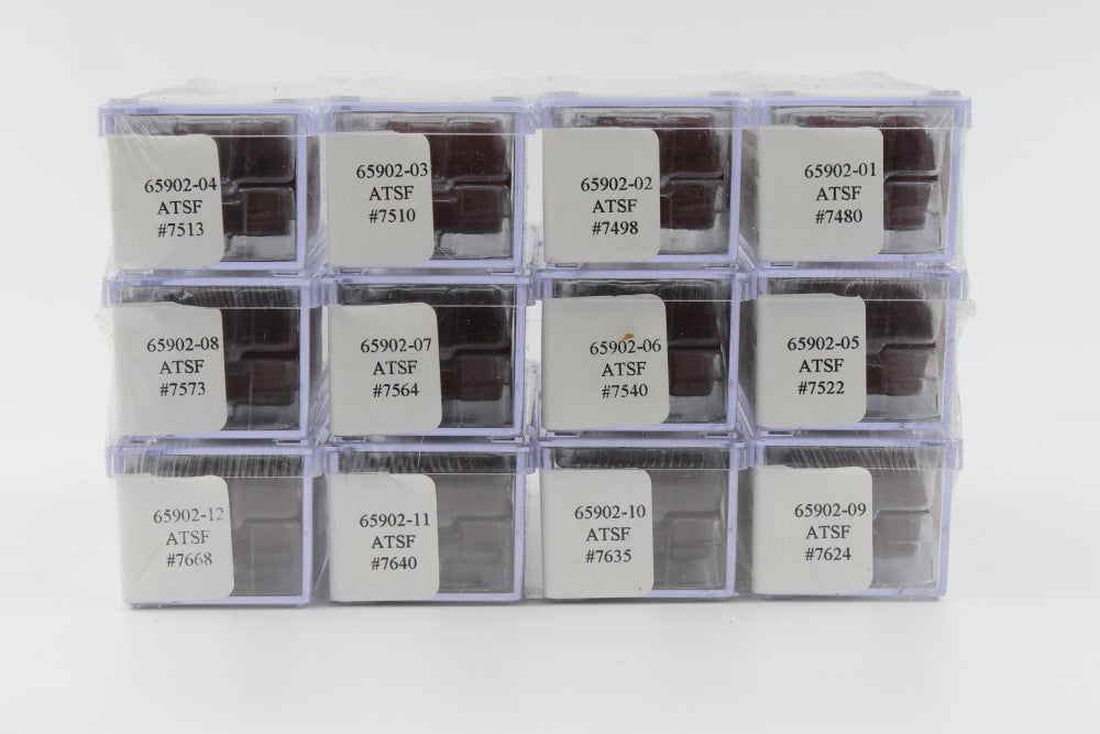 Intermountain N scale 12 pack Santa Fe 50ft AAR box cars, single door, 12 different numbers, Kadee Like couplers, 65902-01 thru 12