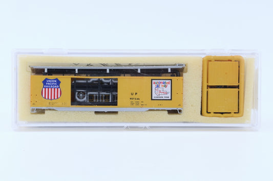 Intermountain N scale Union Pacific (UP) 50' AAR Standard Double Door Boxcar kit, 957246, 60616-04, preowned, new in box