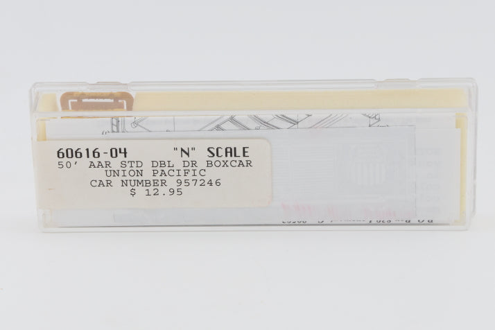 Intermountain N scale Union Pacific (UP) 50' AAR Standard Double Door Boxcar kit, 957246, 60616-04, preowned, new in box