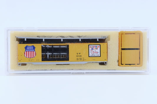 Intermountain N scale Union Pacific (UP) 50' AAR Standard Double Door Boxcar kit, 957251 60616-06, preowned, new in box