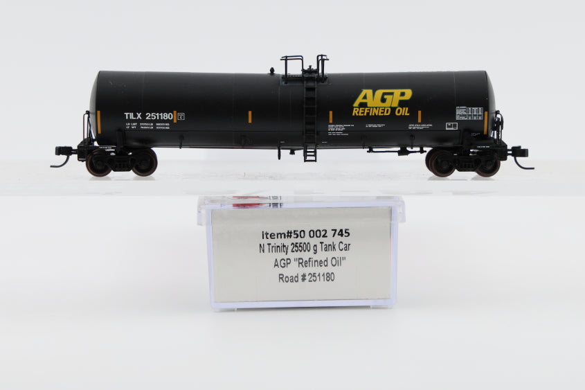 Atlas N Trinity 25,500 Gallon Tank Car, AGP, "Refined Oil" #TILX251180, 50 002 745