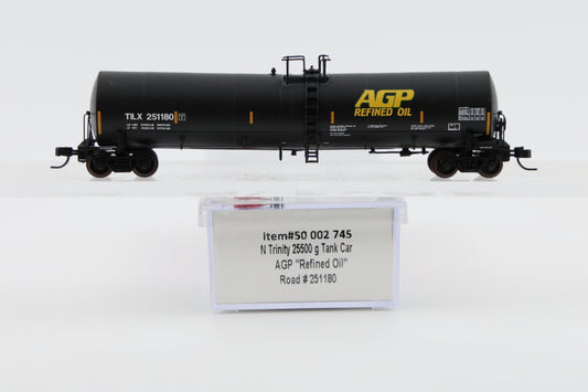 Atlas N Trinity 25,500 Gallon Tank Car, AGP, "Refined Oil" #TILX251180, 50 002 745