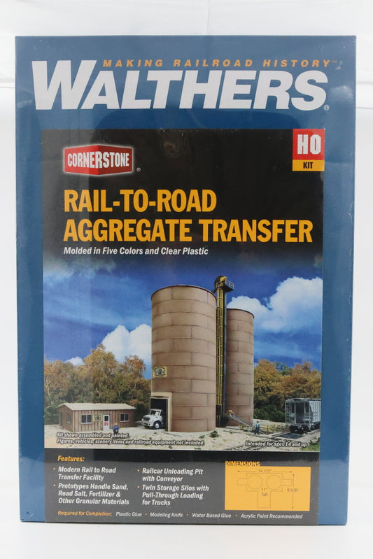 Walthers Cornerstone Series, HO scale, Rail-to-Road Aggregate Transfer, Factory sealed, 933-4036