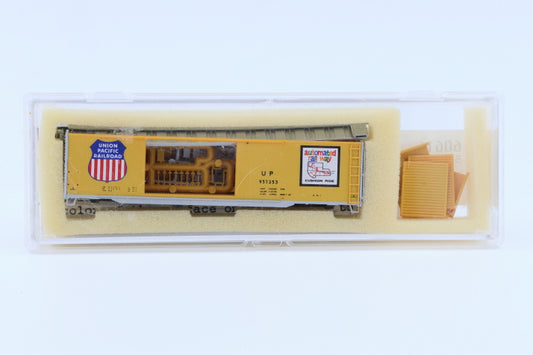 Intermountain N scale Union Pacific (UP) 50' AAR Standard Double Door Boxcar kit, 957253 60616-07, preowned, new in box