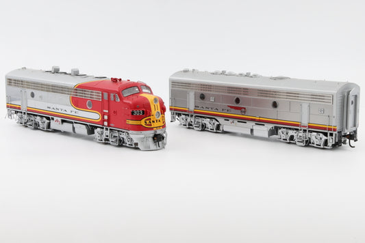 Walthers-Proto 2000 HO scale Santa Fe (ATSF) F7A 303 and F7B, Both DCC; Only one with Sound, Pre-owned, used, no original box