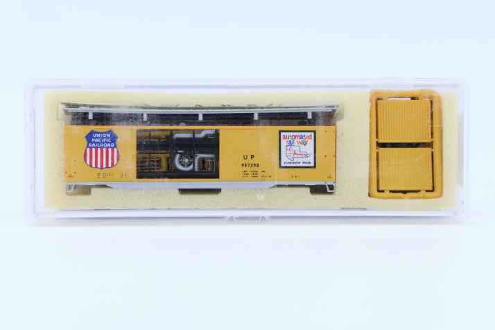 Intermountain N scale Union Pacific (UP) 50' AAR Standard Double Door Boxcar kit, 957258 60616-10, preowned, new in box