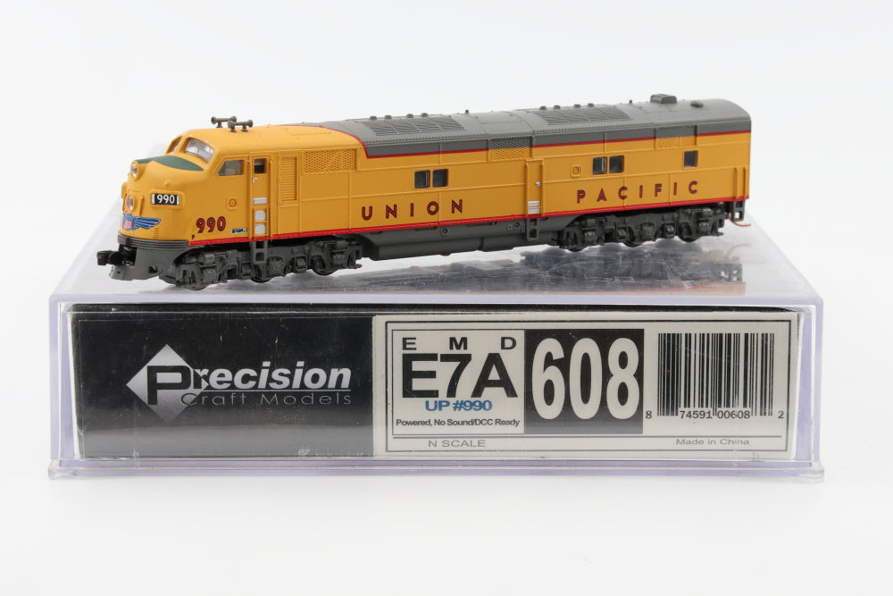 Precision Craft Models N scale EMD E7A 990, DC, DCC ready, 608, Pre-owned, NIB