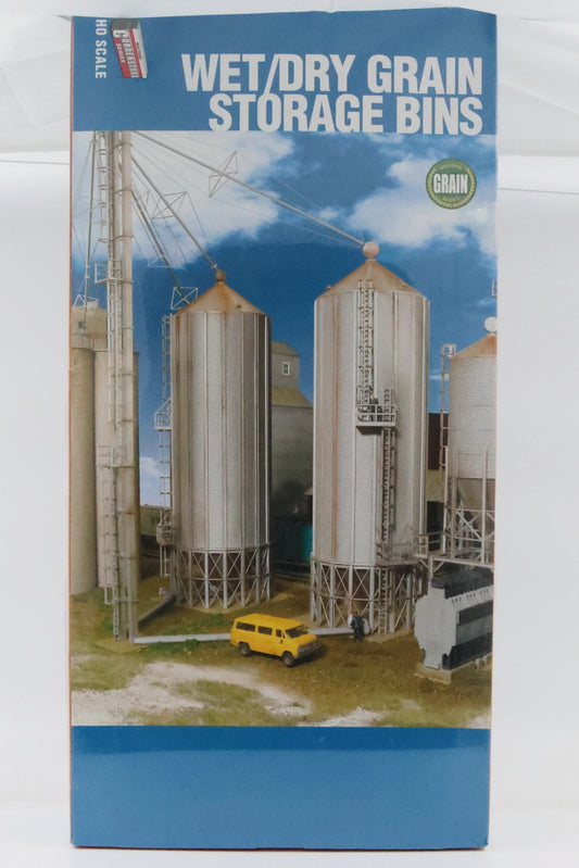 Walthers Cornerstone Series, HO scale, Wet/Dry Grain Storage Bins, Factory sealed, 933-2937