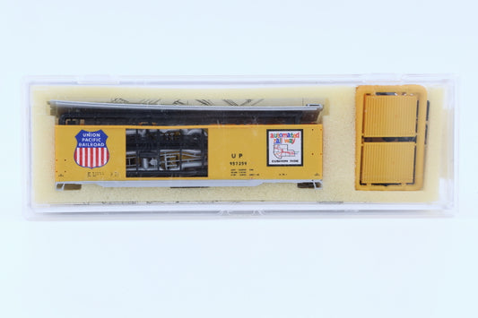 Intermountain N scale Union Pacific (UP) 50' AAR Standard Double Door Boxcar kit, 957259 60616-11, preowned, new in box