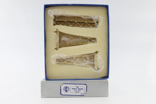 NJ International HO scale Brass Signal Bridge, two tracks SB-2T